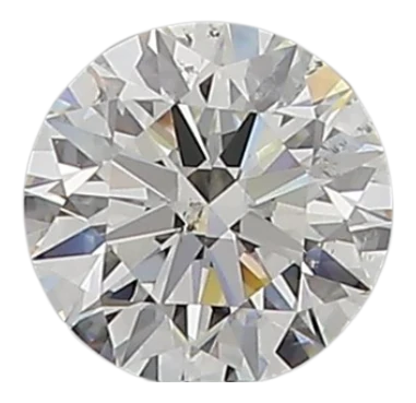 0.54 Carat H SI2 Round Natural Diamond For Cheap