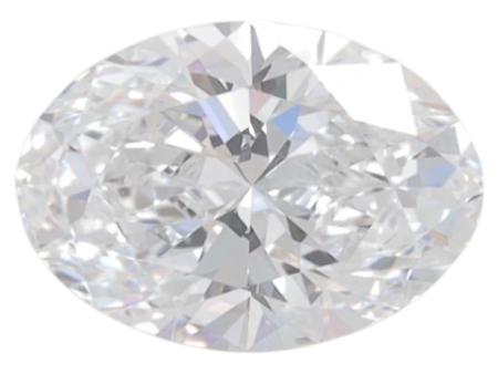 1.37 Carat D VVS2 Oval Lab Diamond Cheap