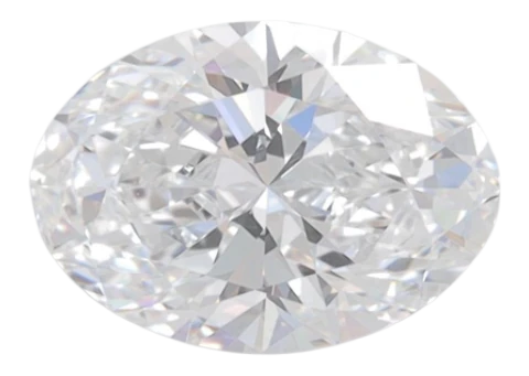 1.37 Carat D VVS2 Oval Lab Diamond Cheap