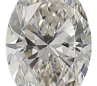 0.7 Carat H SI1 Oval Natural Diamond on Sale