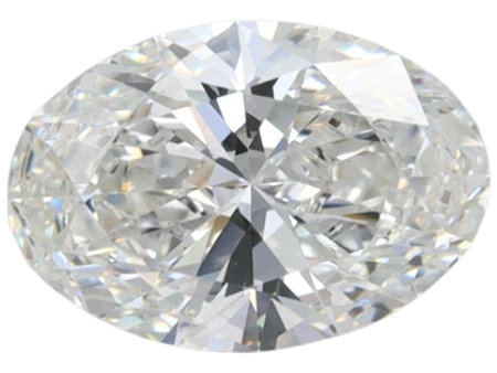 1.07 Carat F VS2 Oval Lab Diamond For Sale