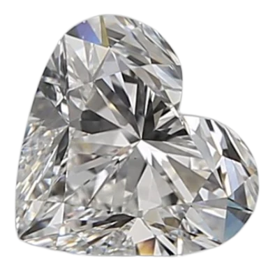 0.71 Carat F VS1 Heart Natural Diamond For Sale