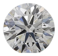 0.71 Carat E VVS2 Round Natural Diamond on Sale