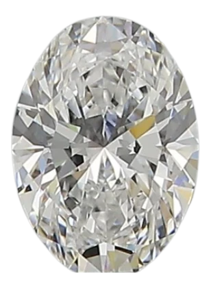 0.54 Carat E VVS2 Oval Natural Diamond Fashion