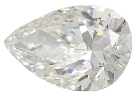 1.44 Carat E VS1 Pear Lab Diamond For Sale