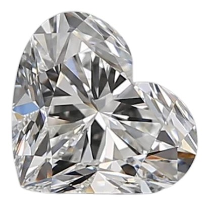 0.81 Carat E VVS1 Heart Natural Diamond For Sale