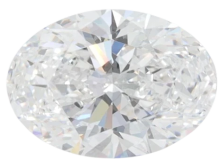 1.35 Carat D VVS1 Oval Lab Diamond For Sale